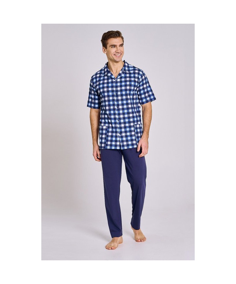 Taro Sammuel 3183 L24 Pánské pyžamo, XXL, modrá