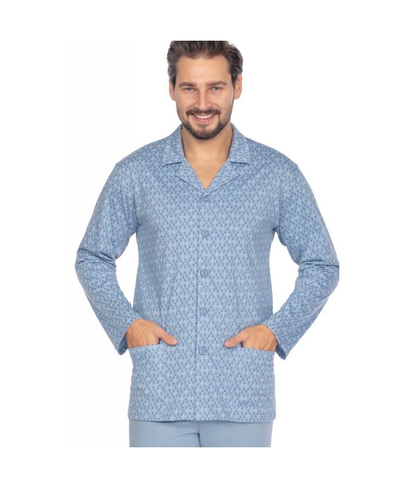 Regina 463/24 Pánské pyžamo, L, modrá