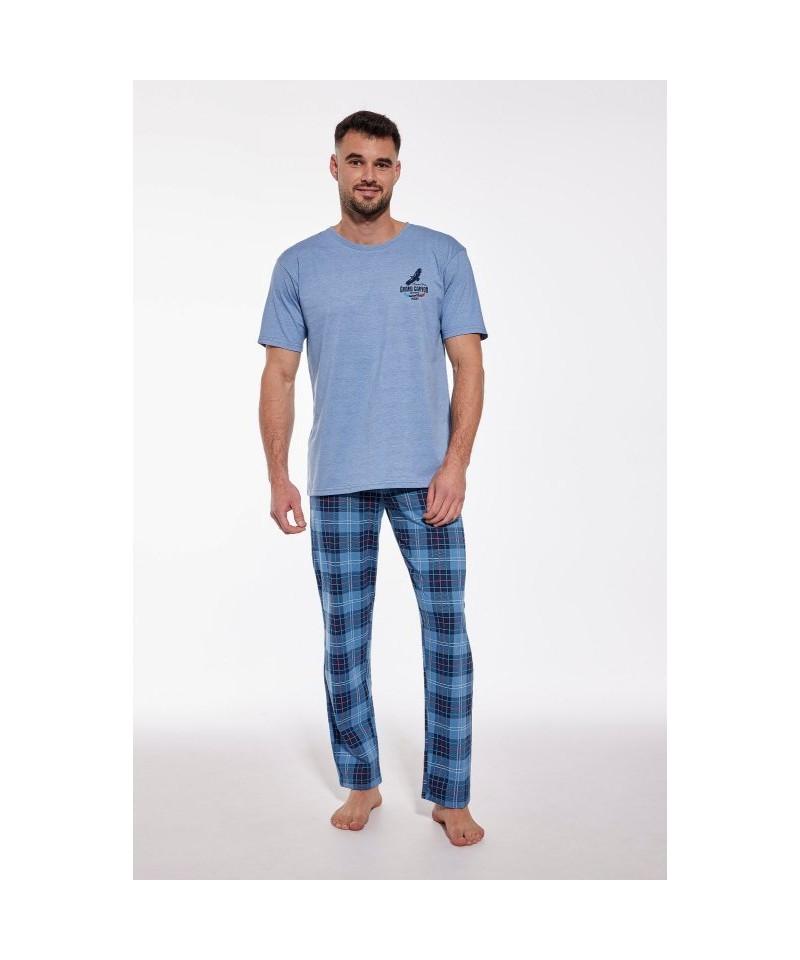 Cornette 134/165 Canyon 2 Pánské pyžamo, S, světlý modrá