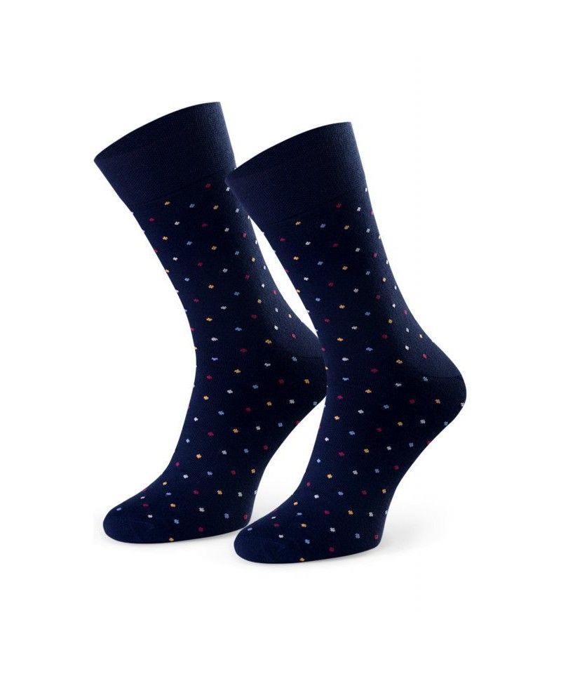 Steven 056 234 vzor tmavě modré Pánské oblékové ponožky, 39/41, modrá