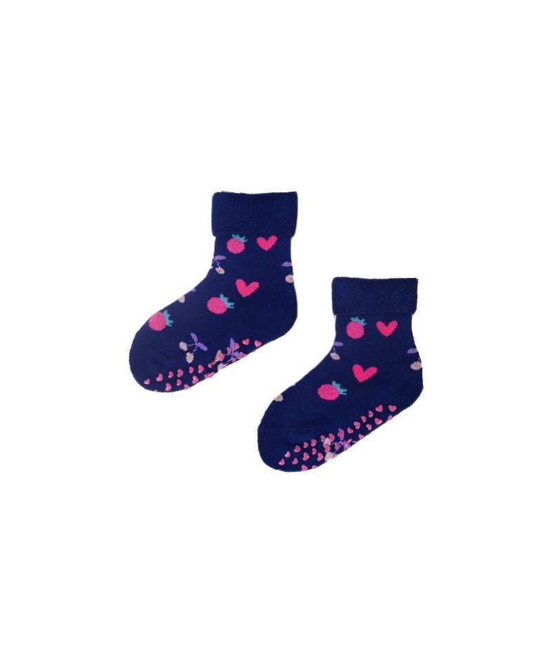 YO! SKF-0005G Girl s přehnutým froté ABS 17-26 Dětské ponožky, 27-30, mix kolor-mix vzor