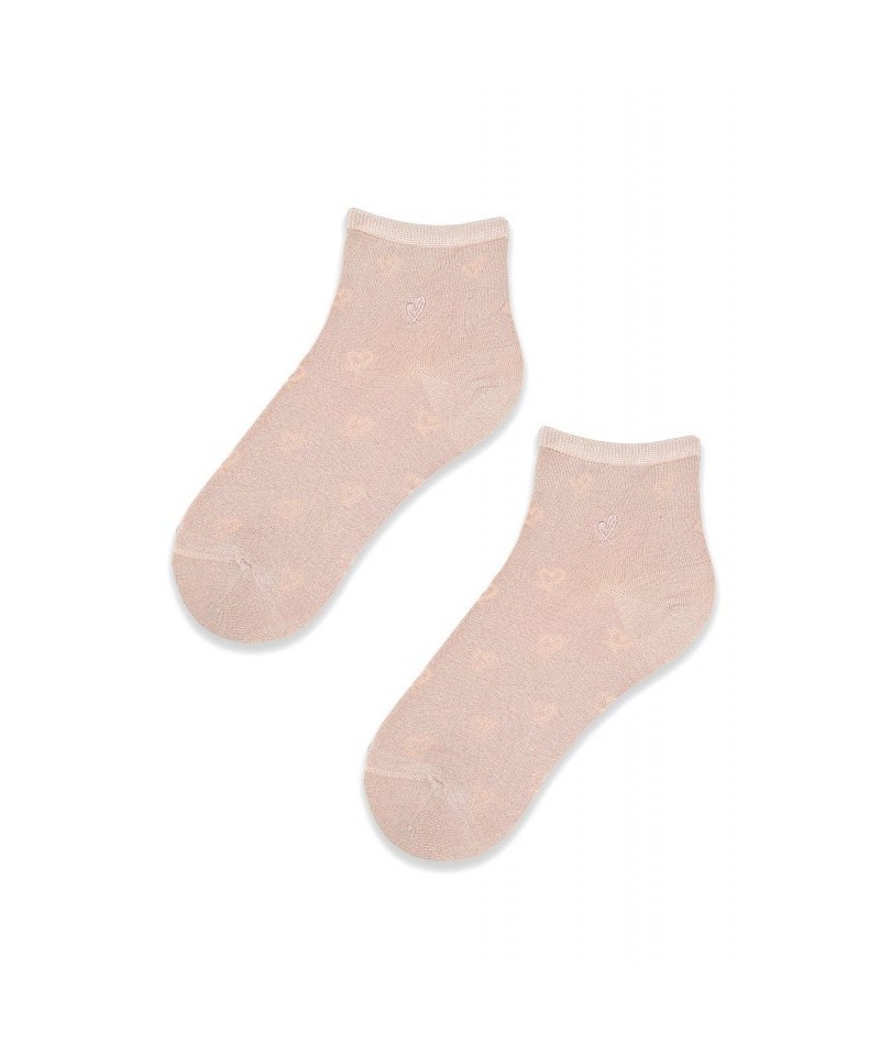 Noviti ST 040 W 02 srdce pudrové růžové Dámské ponožky, 36/41, růžová