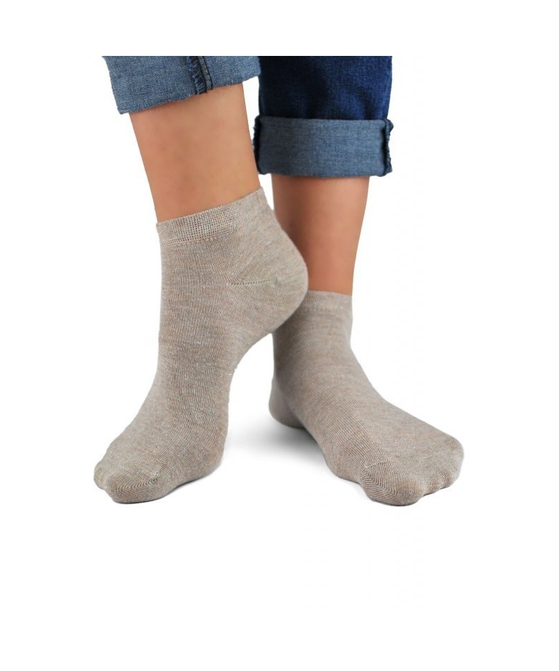 Noviti ST 022 W 04 lurex stříbrno-béžové Dámské ponožky, 35/38, béžová