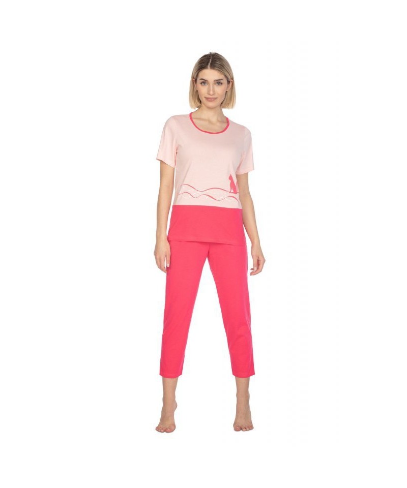 Regina 663 růžové Dámské pyžamo, XL, růžová