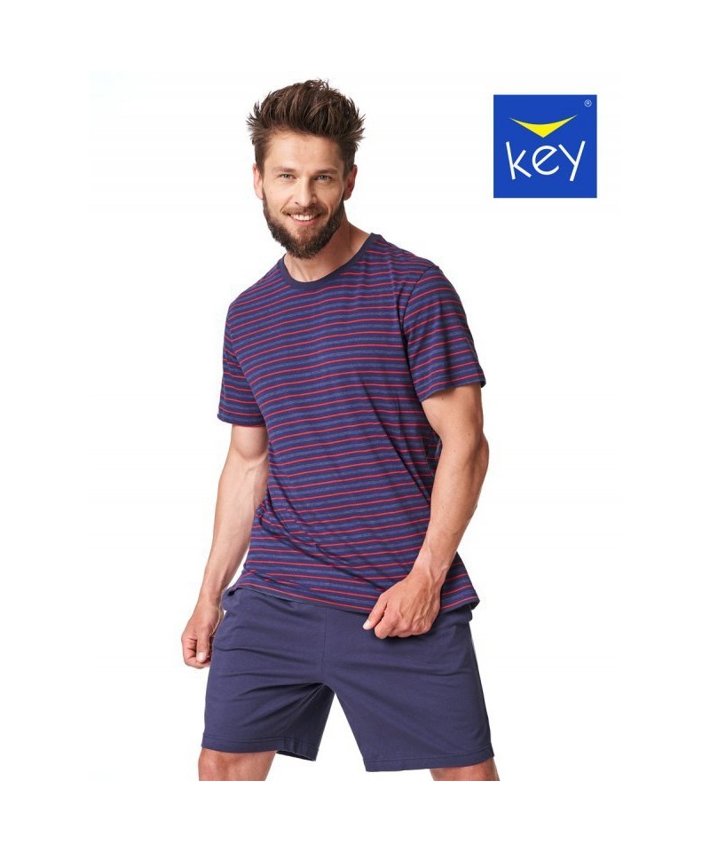 Key MNS 325 A24 Pánské pyžamo, XL, modrá-paski