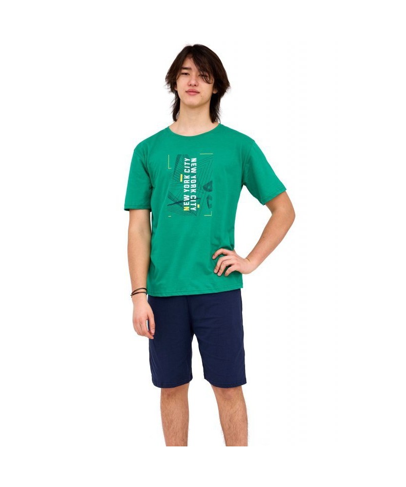 Cornette City 504/46 Chlapecké pyžamo, 176/M, zelená
