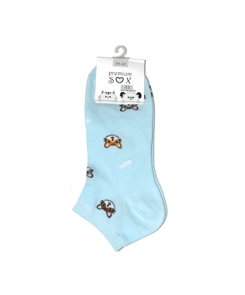 WiK 36390 Premium Sox Dámské kotníkové ponožky, 39-42, modrá světlý