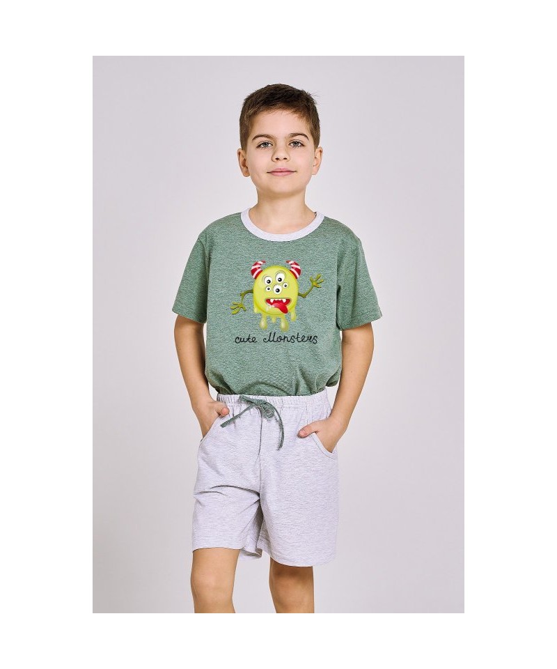 Taro Kieran 3202 104-116 L24 Chlapecké pyžamo, 116, zelená melanž