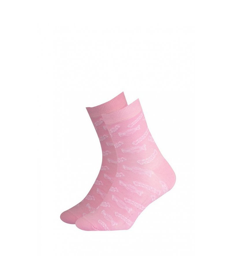 Gatta Cottoline vzorované 244.59N 33-35 Dívčí ponožky, 36-38, pink