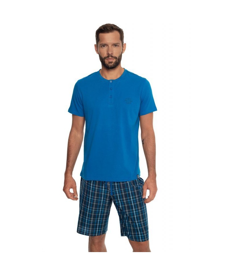 Henderson Ethos 41294 modré Pánské pyžamo, 2XL, modrá