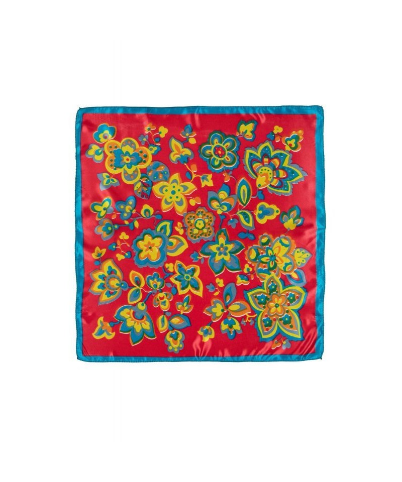 Art Of Polo 20971 Satin Radiant Dámský šátek, 50x50 cm, mořská-červená