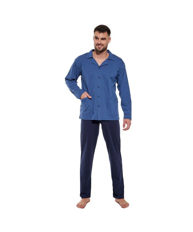 Cornette 114/66 Pánské pyžamo, L, modrá