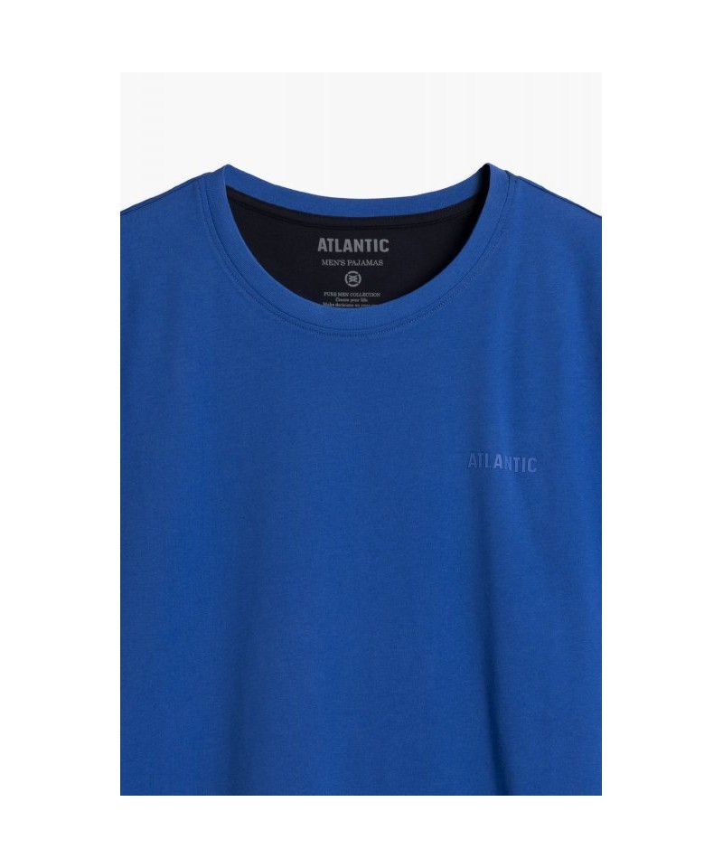 Atlantic 370 modré a tmavomodré Pánské pyžamo, L, modrá